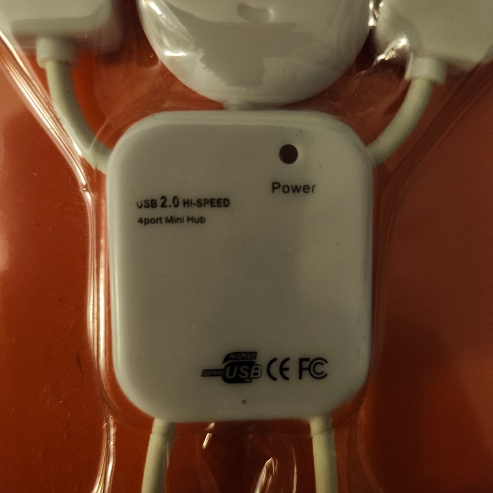 Hubman White USB 2.0 4-PORT HUB HI-SPEED New - Picture 2 of 5